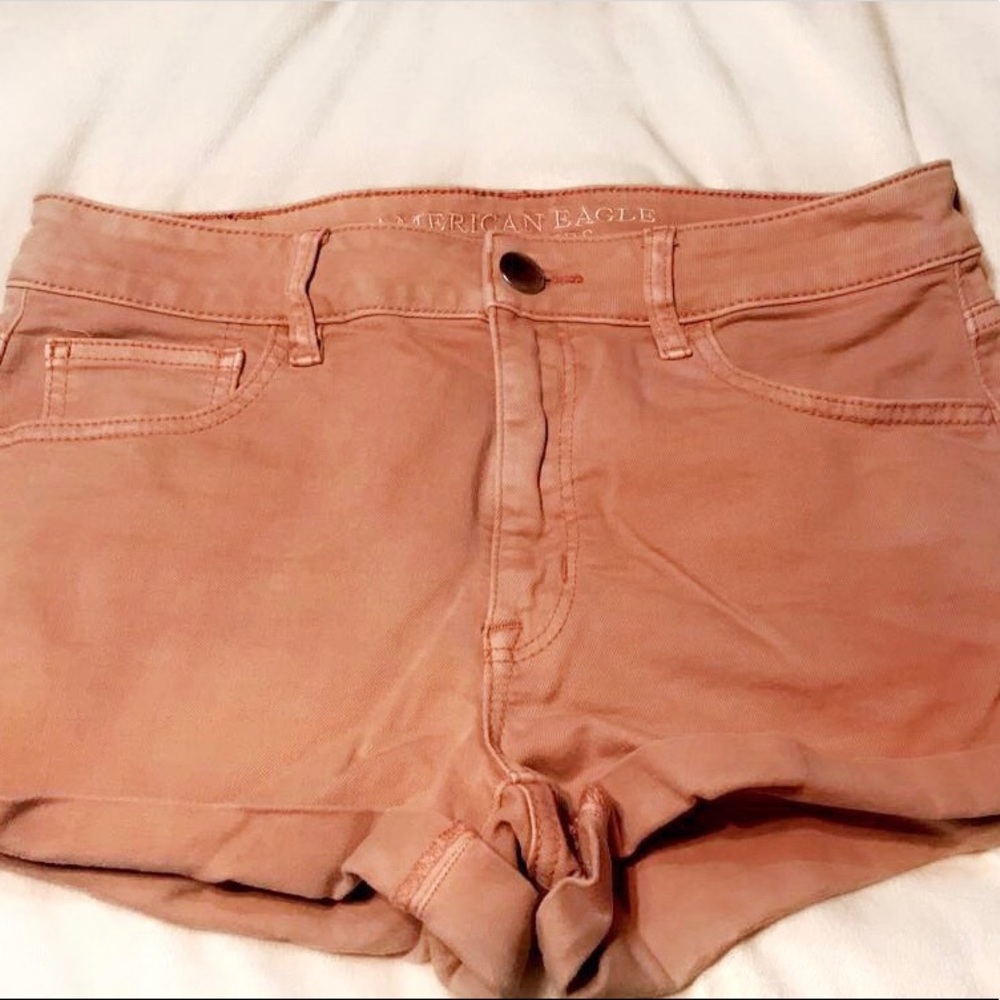 American pink jean shorts